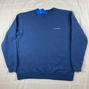 Columbia Carbon Heather Crewneck Sweatshirt Men's Size XL Regular Fit Blue NWT